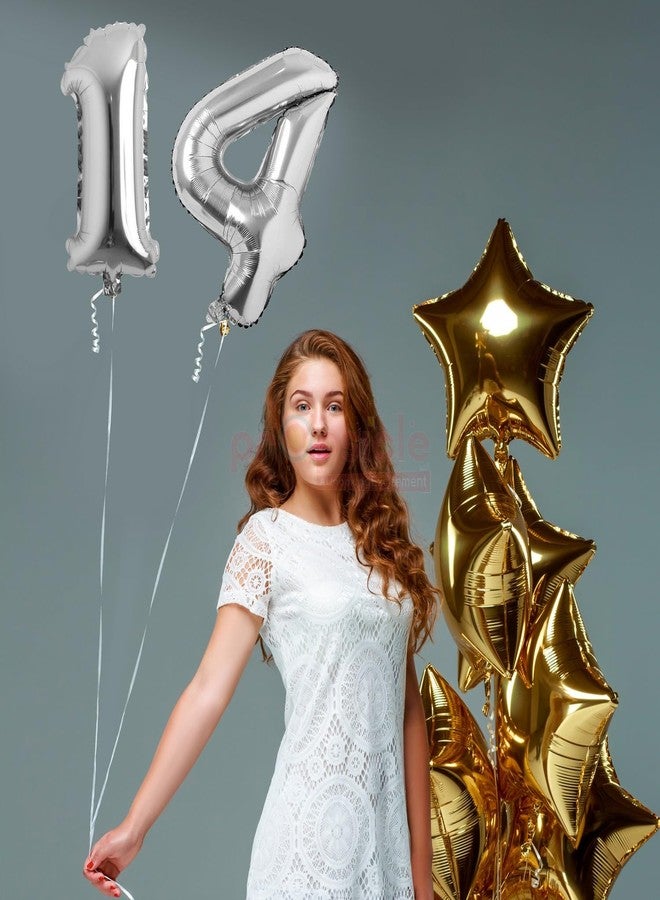 بروبسيكل بالون بروبسيكل فضي على شكل الرقم 4 مقاس 16 بوصة، مصنوع من رقائق معدنية، مثالي لتزيين حفلات أعياد الميلاد، مناسب للأطفال والكبار، كخلفية لحفلات الذكرى السنوية، أو لتزيين طاولة الكيك، أو كجلسة تصوير، أو كمستلزمات للحفلات. - Image 4